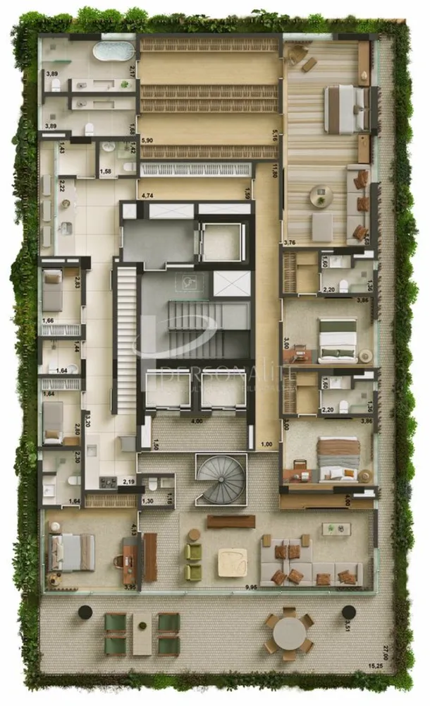 Cobertura, 4 quartos, 396 m² - Foto 2