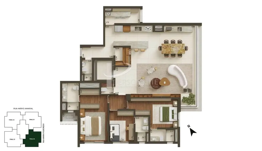 Apartamento, 3 quartos, 161 m² - Foto 3