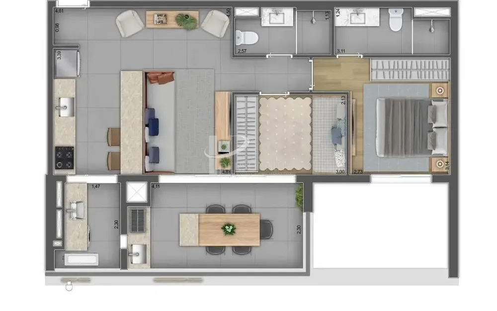 Apartamento, 2 quartos, 71 m² - Foto 3