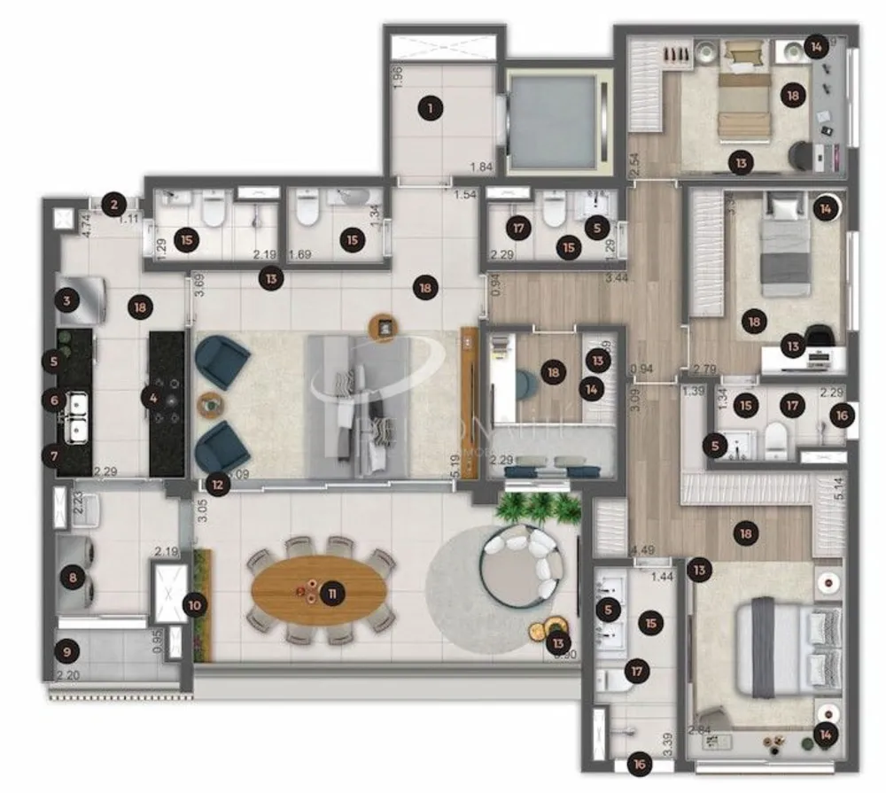 Apartamento, 4 quartos, 152 m² - Foto 1