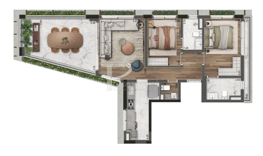 Cobertura, 2 quartos, 64 m² - Foto 2