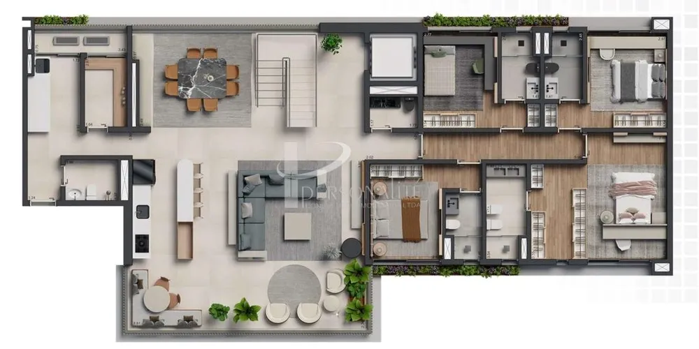 Apartamento, 3 quartos, 198 m² - Foto 1