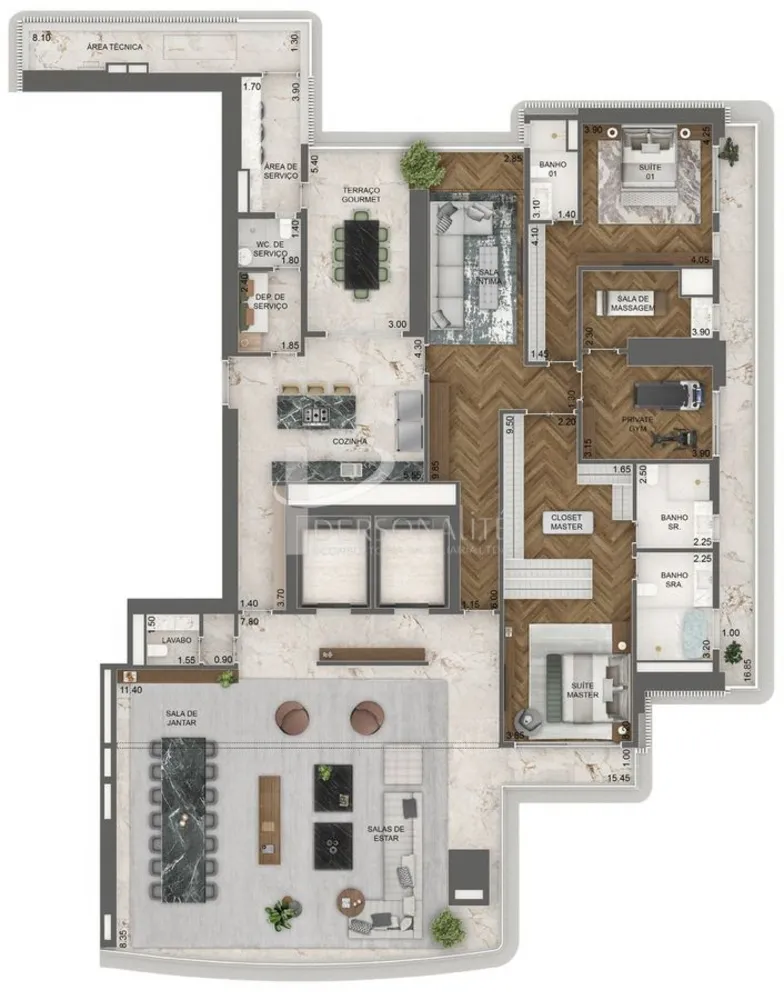 Cobertura, 4 quartos, 348 m² - Foto 3