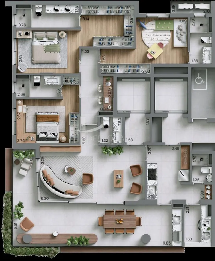 Apartamento, 3 quartos, 151 m² - Foto 2