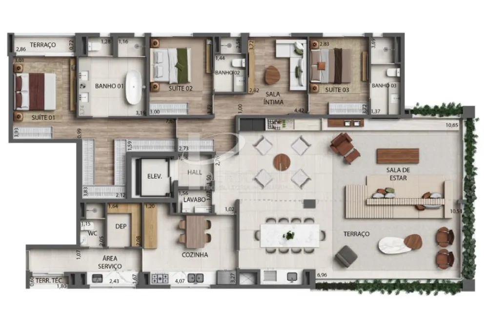Cobertura, 3 quartos, 173 m² - Foto 1