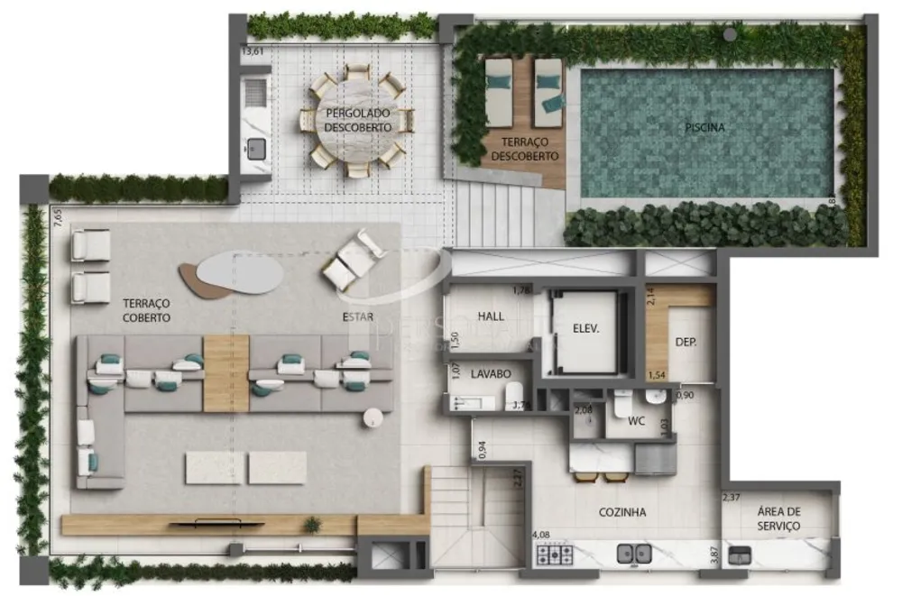 Cobertura, 3 quartos, 173 m² - Foto 2