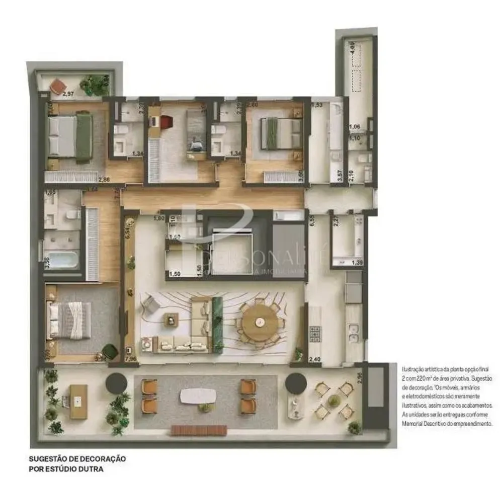 Cobertura, 4 quartos, 220 m² - Foto 2