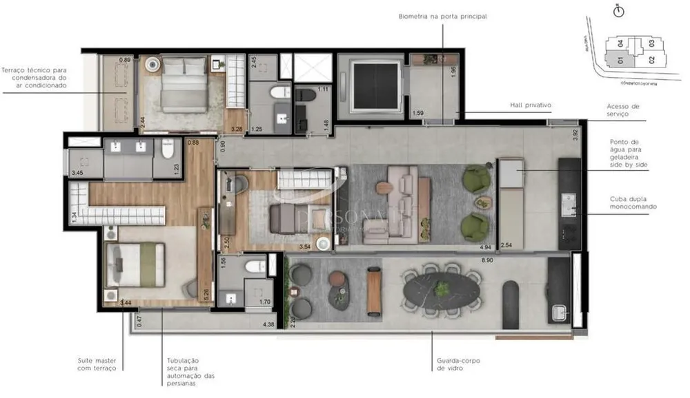 Cobertura, 2 quartos, 81 m² - Foto 3