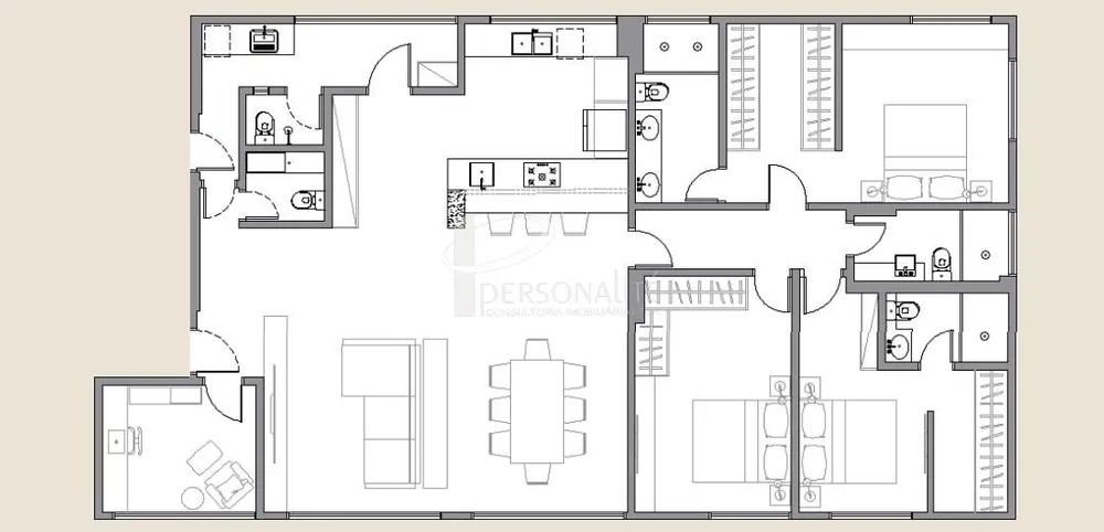Apartamento, 3 quartos, 158 m² - Foto 1