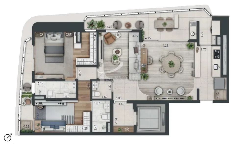 Apartamento, 3 quartos, 77 m² - Foto 3