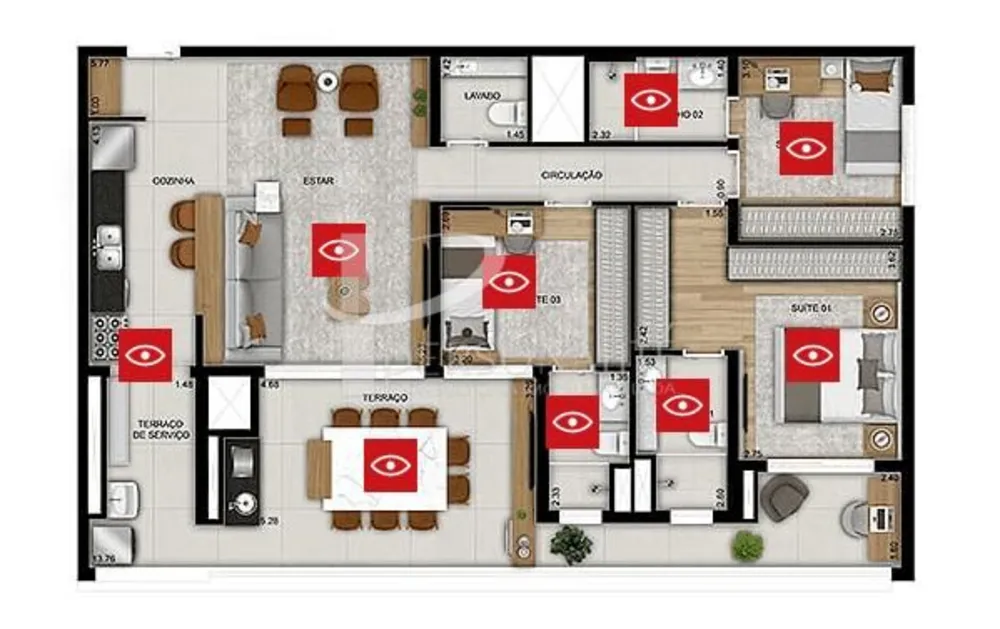 Apartamento, 3 quartos, 125 m² - Foto 2