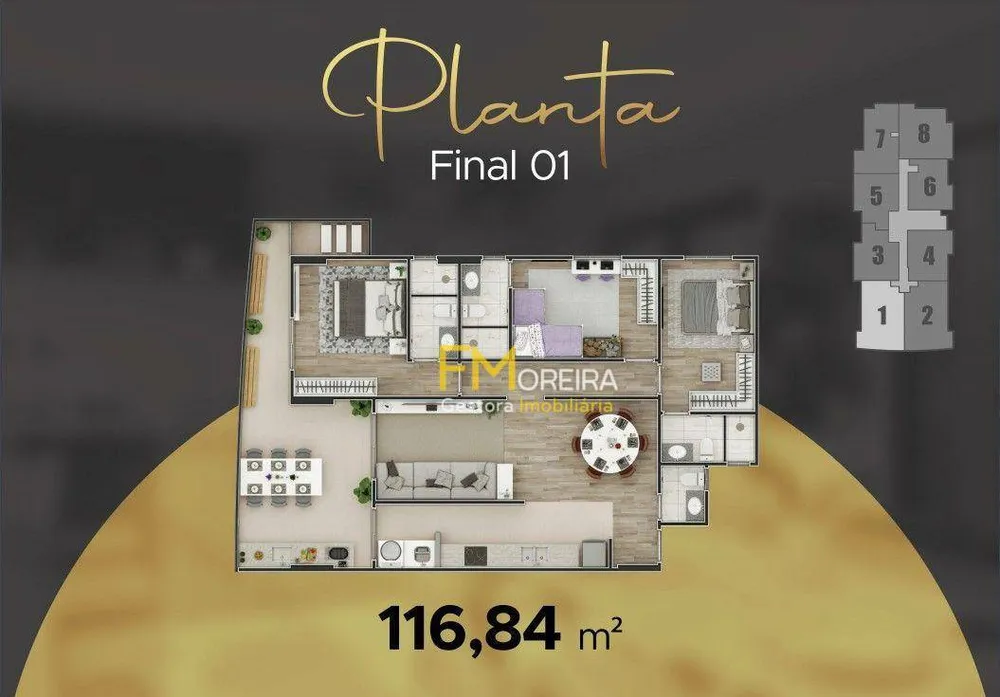 Apartamento, 3 quartos, 116 m² - Foto 2