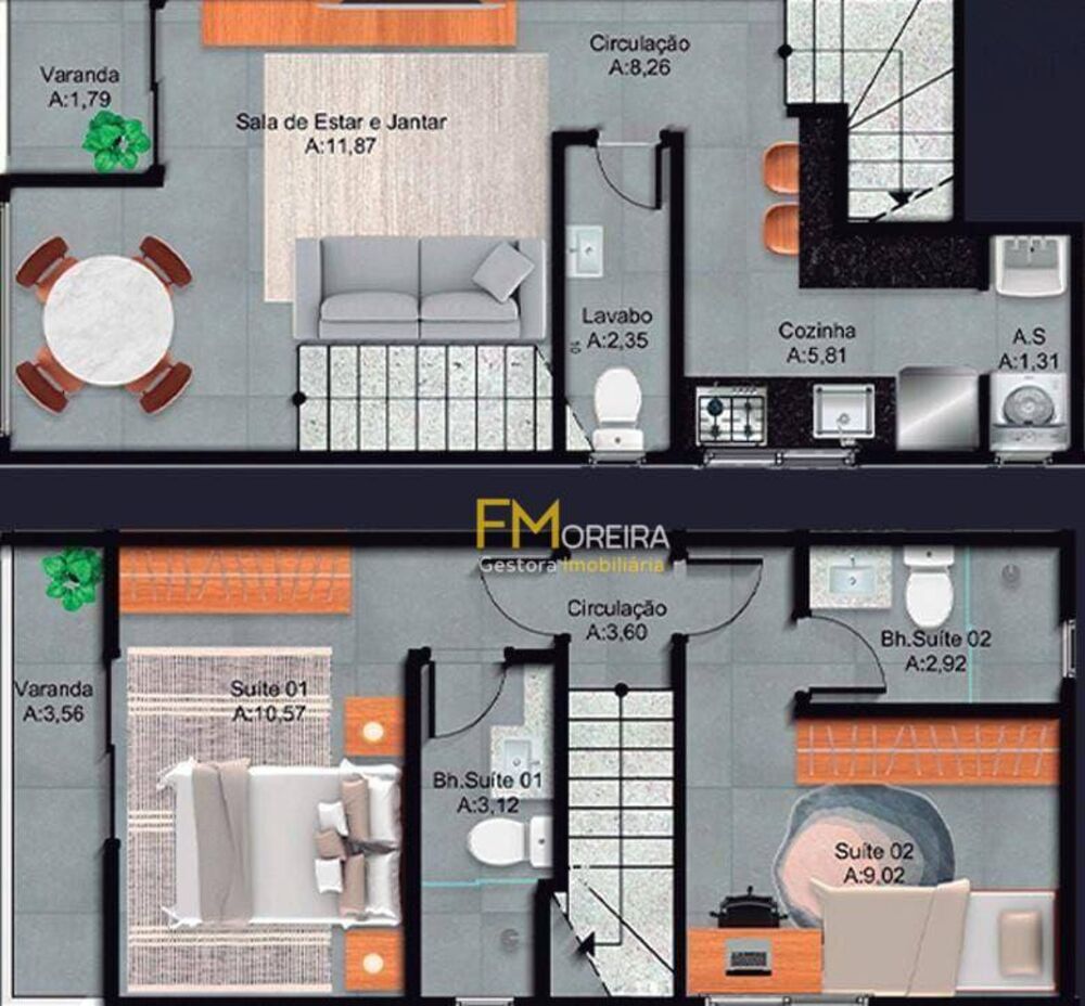 Casa de Condomínio, 2 quartos - Foto 1