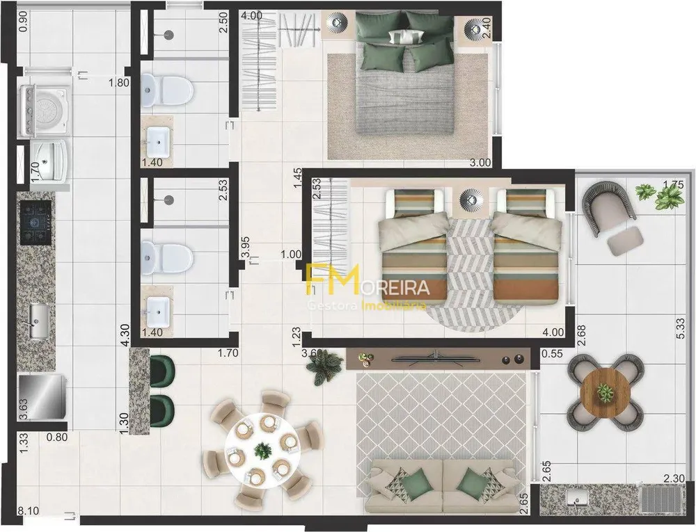 Apartamento, 2 quartos, 81 m² - Foto 2