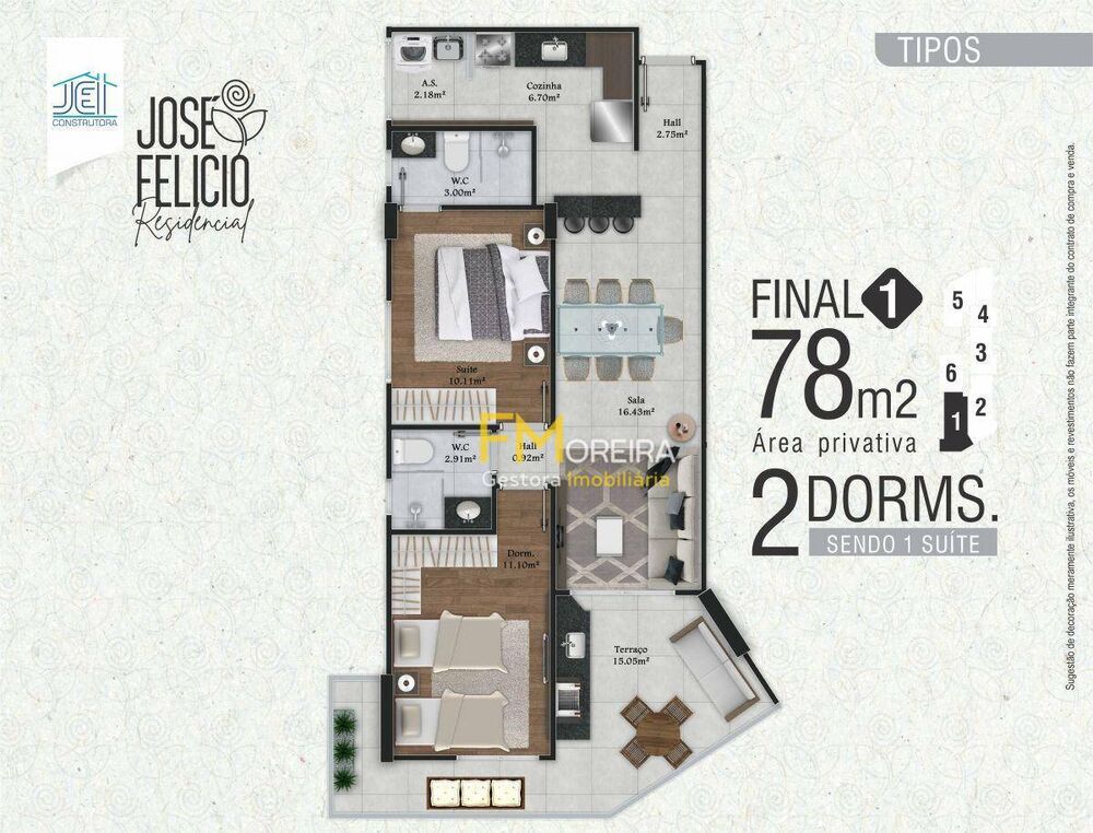 Apartamento, 2 quartos, 78 m² - Foto 3