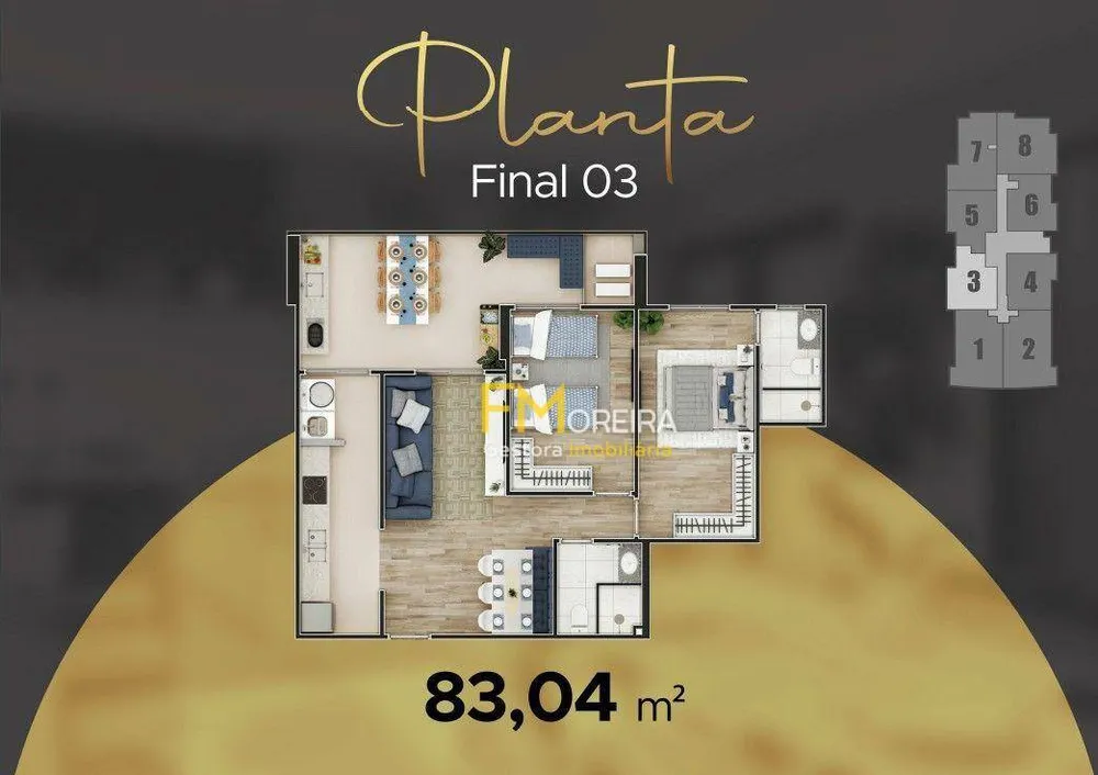 Apartamento, 2 quartos, 83 m² - Foto 3