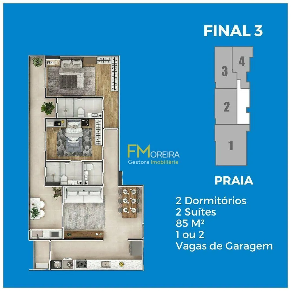 Apartamento, 2 quartos, 85 m² - Foto 2