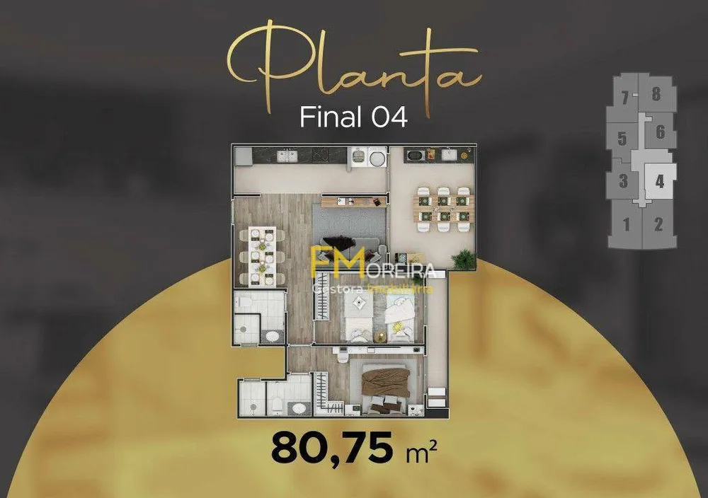 Apartamento, 2 quartos, 80 m² - Foto 2
