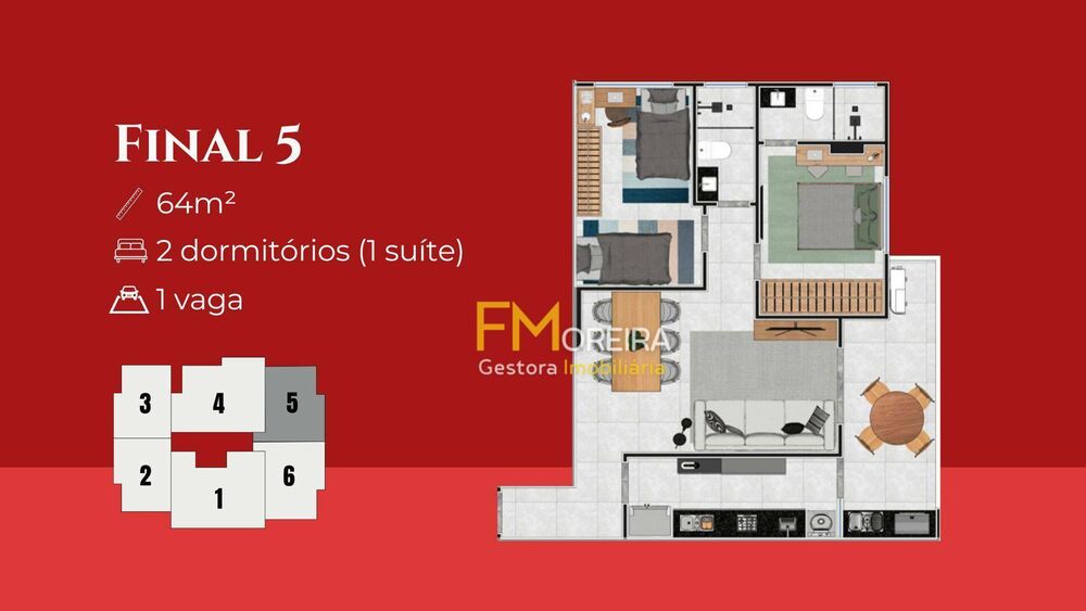 Apartamento, 2 quartos, 64 m² - Foto 4