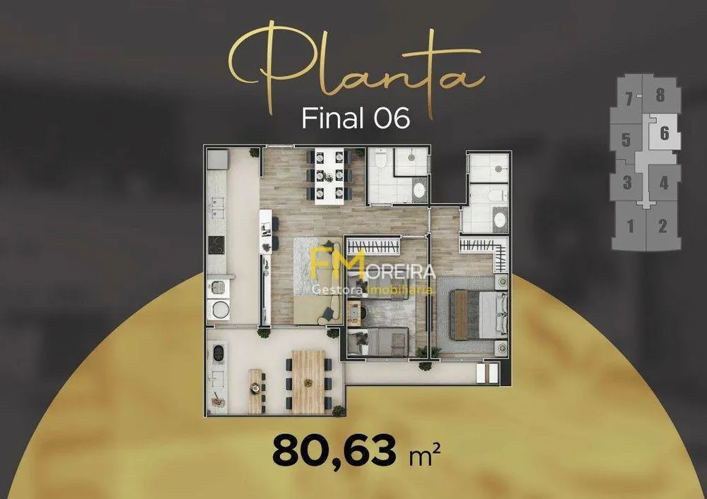 Apartamento, 2 quartos, 80 m² - Foto 3