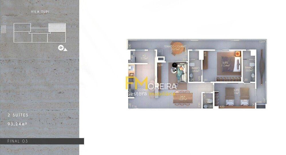 Apartamento, 2 quartos, 93 m² - Foto 3