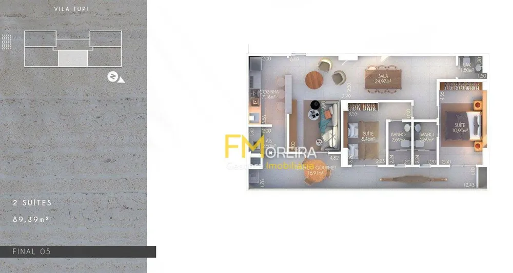 Apartamento, 2 quartos, 89 m² - Foto 3