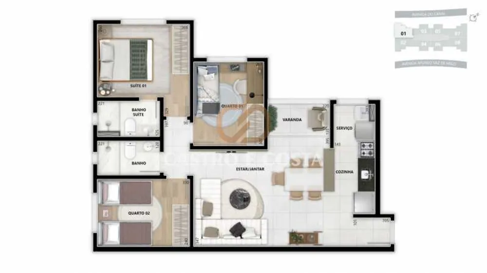 Apartamento, 3 quartos, 71 m² - Foto 7