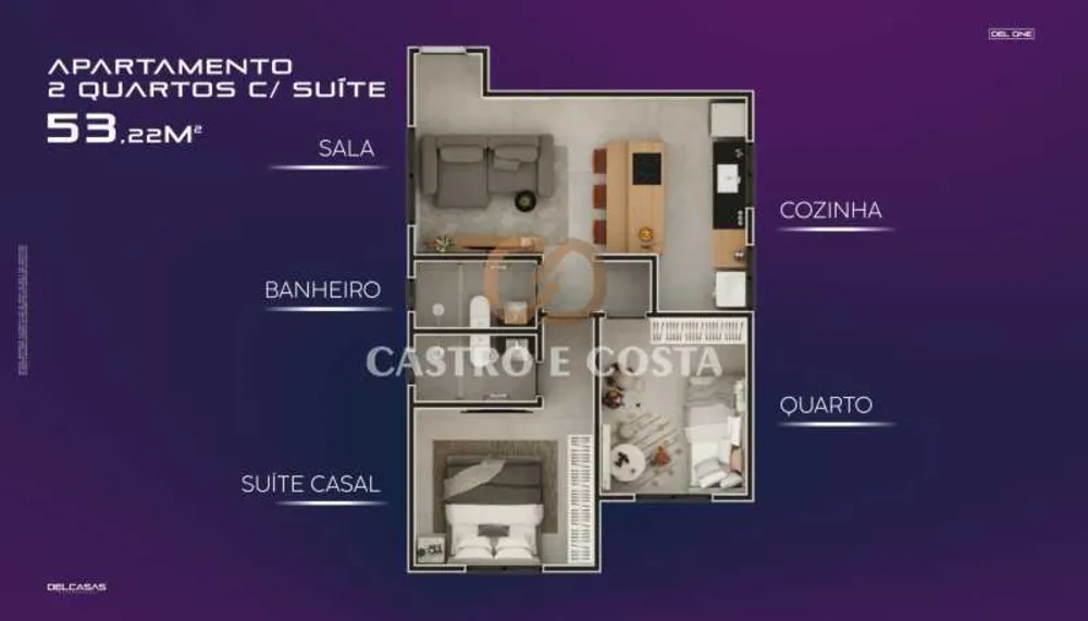 Apartamento, 2 quartos, 53 m² - Foto 9
