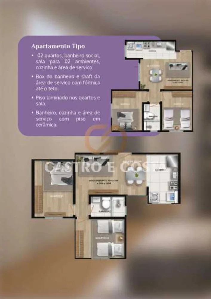 Apartamento, 2 quartos, 43 m² - Foto 9