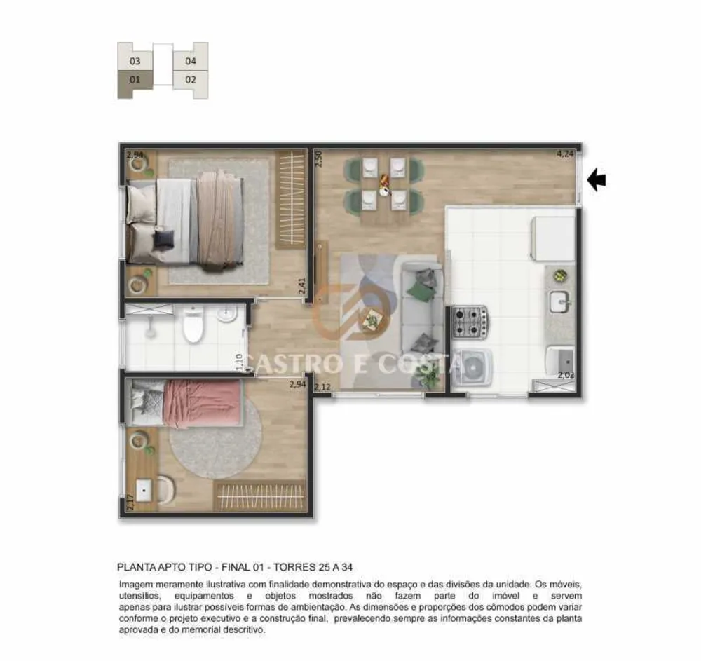 Apartamento, 2 quartos, 37 m² - Foto 16