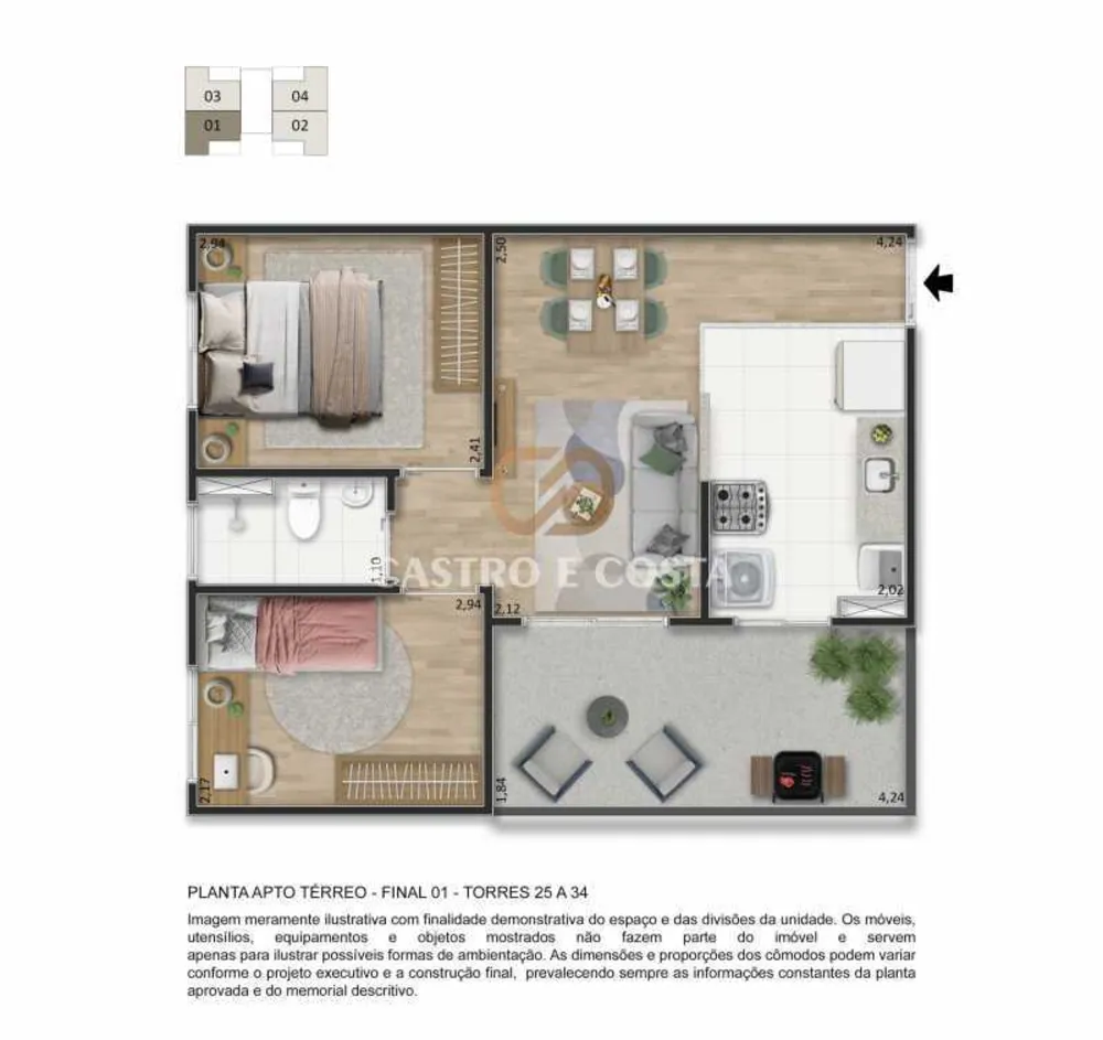 Apartamento, 2 quartos, 37 m² - Foto 15