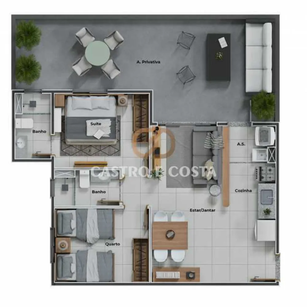 Apartamento, 2 quartos, 57 m² - Foto 9