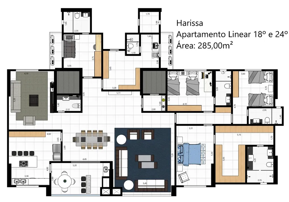 Apartamento, 5 quartos - Foto 2