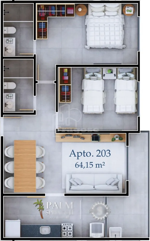 Apartamento, 2 quartos, 64 m² - Foto 5
