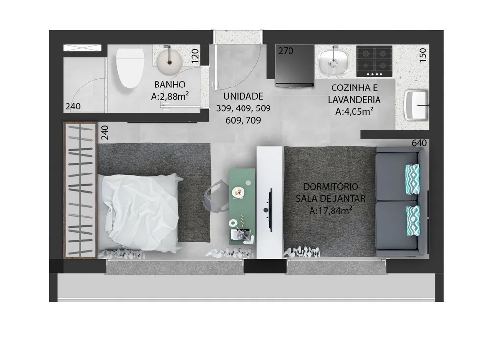 Apartamento, 1 quarto, 27 m² - Foto 3