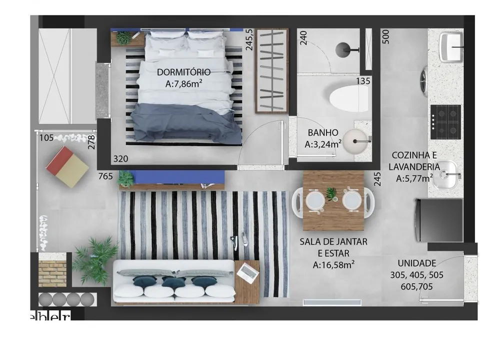Apartamento, 1 quarto, 40 m² - Foto 3