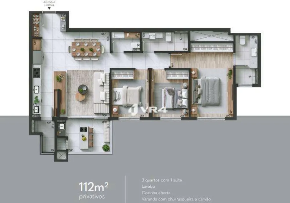 Apartamento, 3 quartos, 112 m² - Foto 1