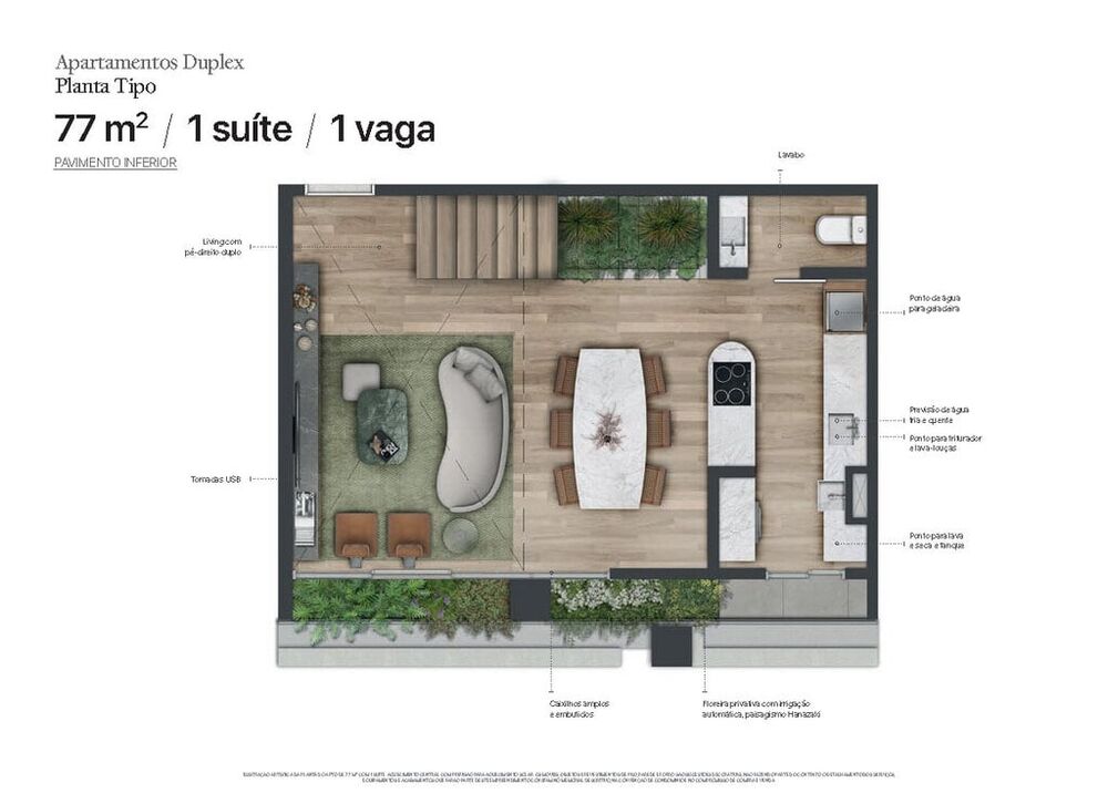 Apartamento à venda com 1 quarto, 52m² - Foto 3