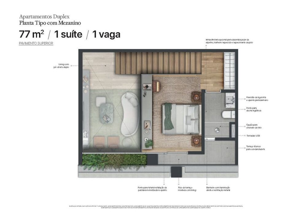 Apartamento à venda com 1 quarto, 52m² - Foto 4