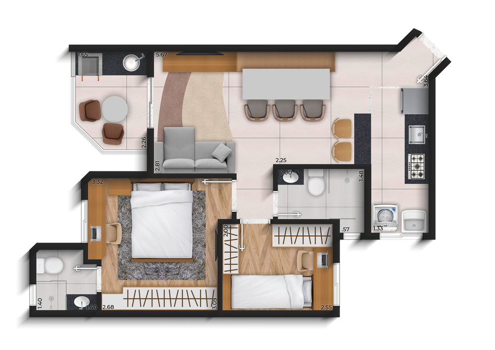 Apartamento, 2 quartos, 48 m² - Foto 8