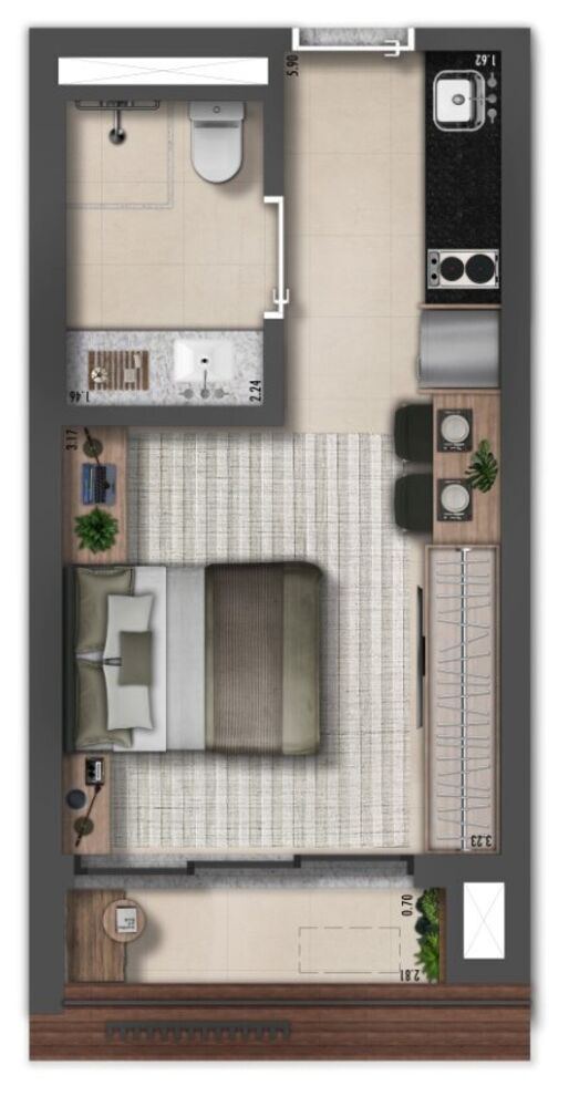 Apartamento à venda com 1 quarto, 24m² - Foto 10