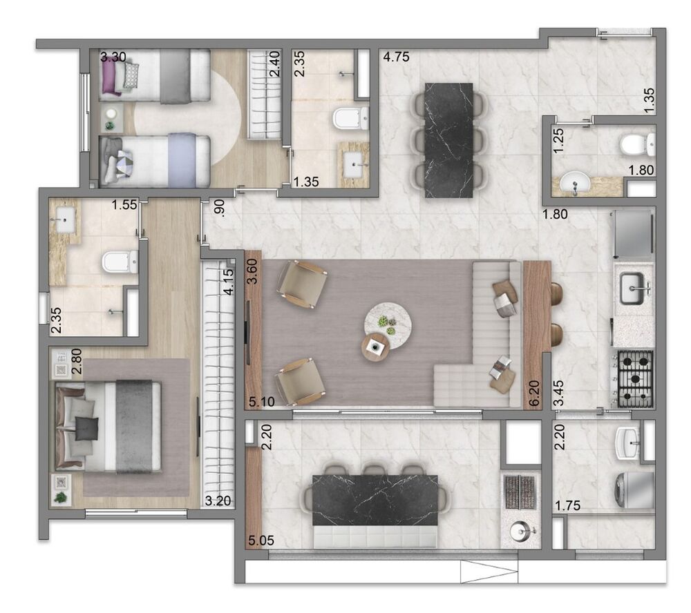 Apartamento, 2 quartos, 79 m² - Foto 4