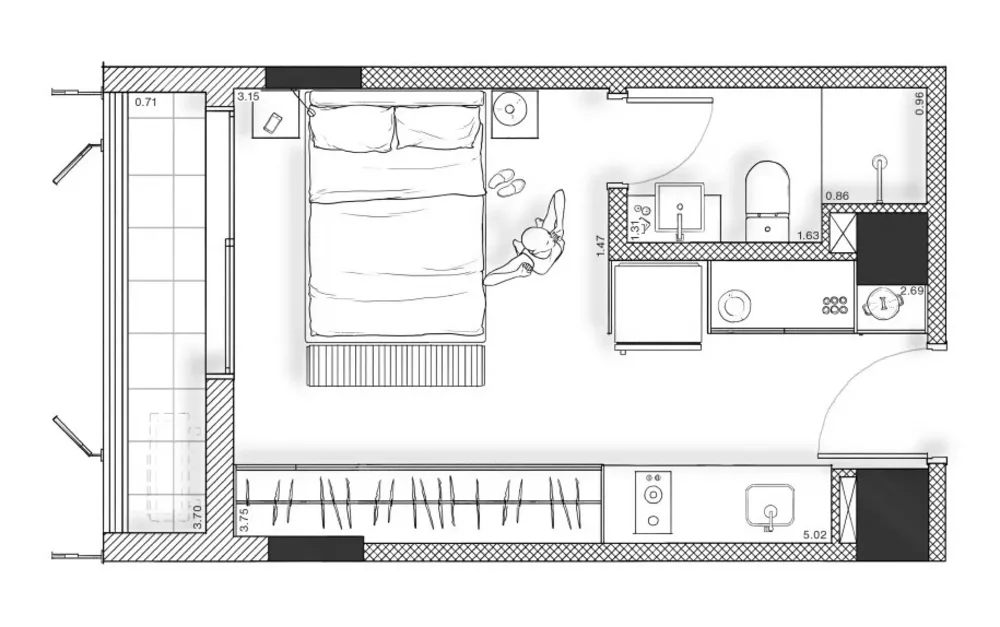 Apartamento à venda com 1 quarto, 48m² - Foto 3