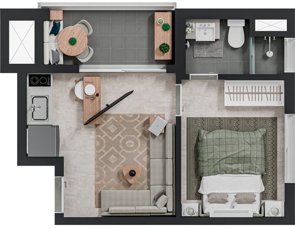 Apartamento, 1 quarto, 29 m² - Foto 8