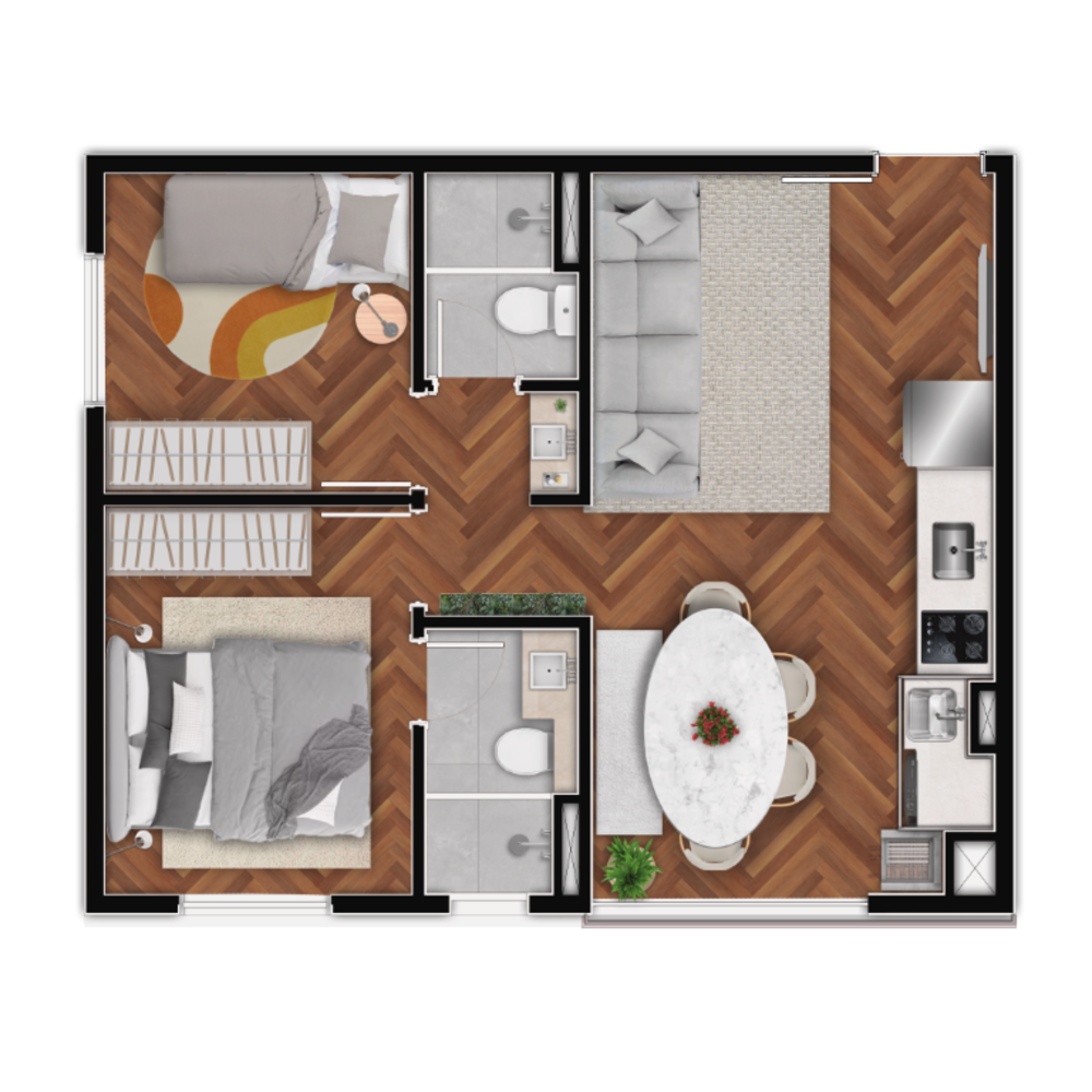 Cobertura, 2 quartos, 66 m² - Foto 4