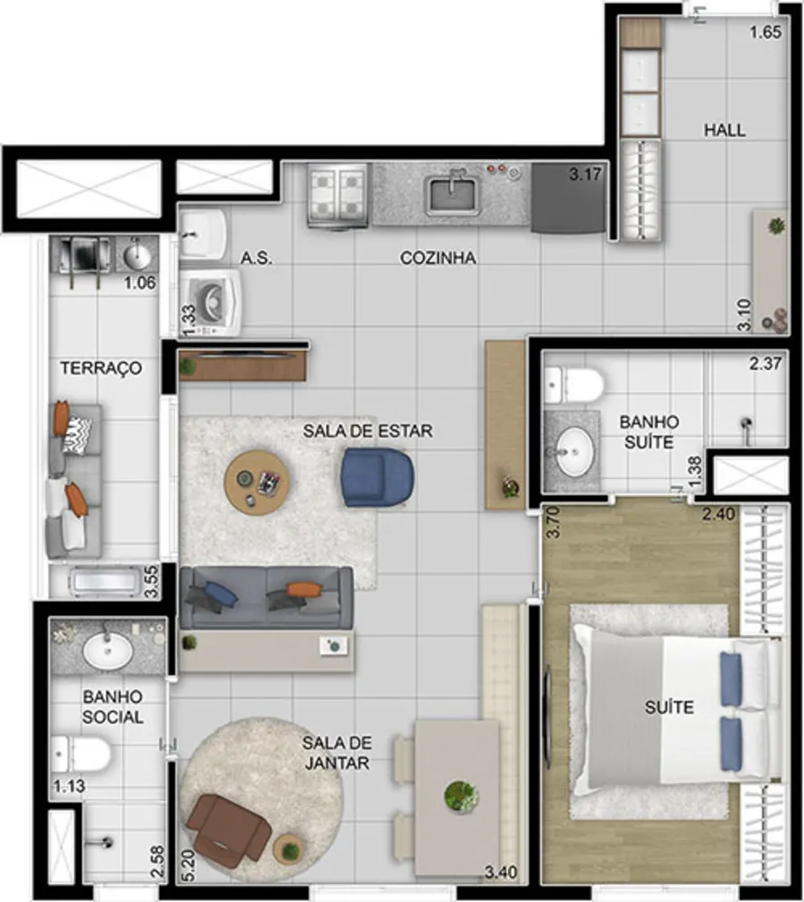 Apartamento, 2 quartos, 54 m² - Foto 13
