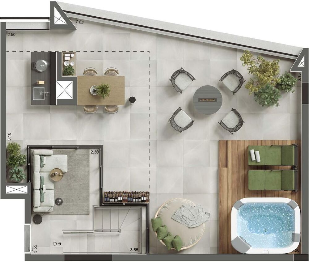 Apartamento à venda com 2 quartos, 88m² - Foto 3
