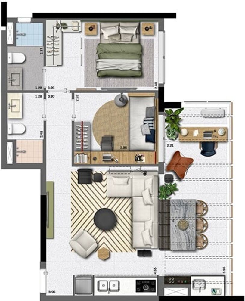 Apartamento, 1 quarto, 44 m² - Foto 8