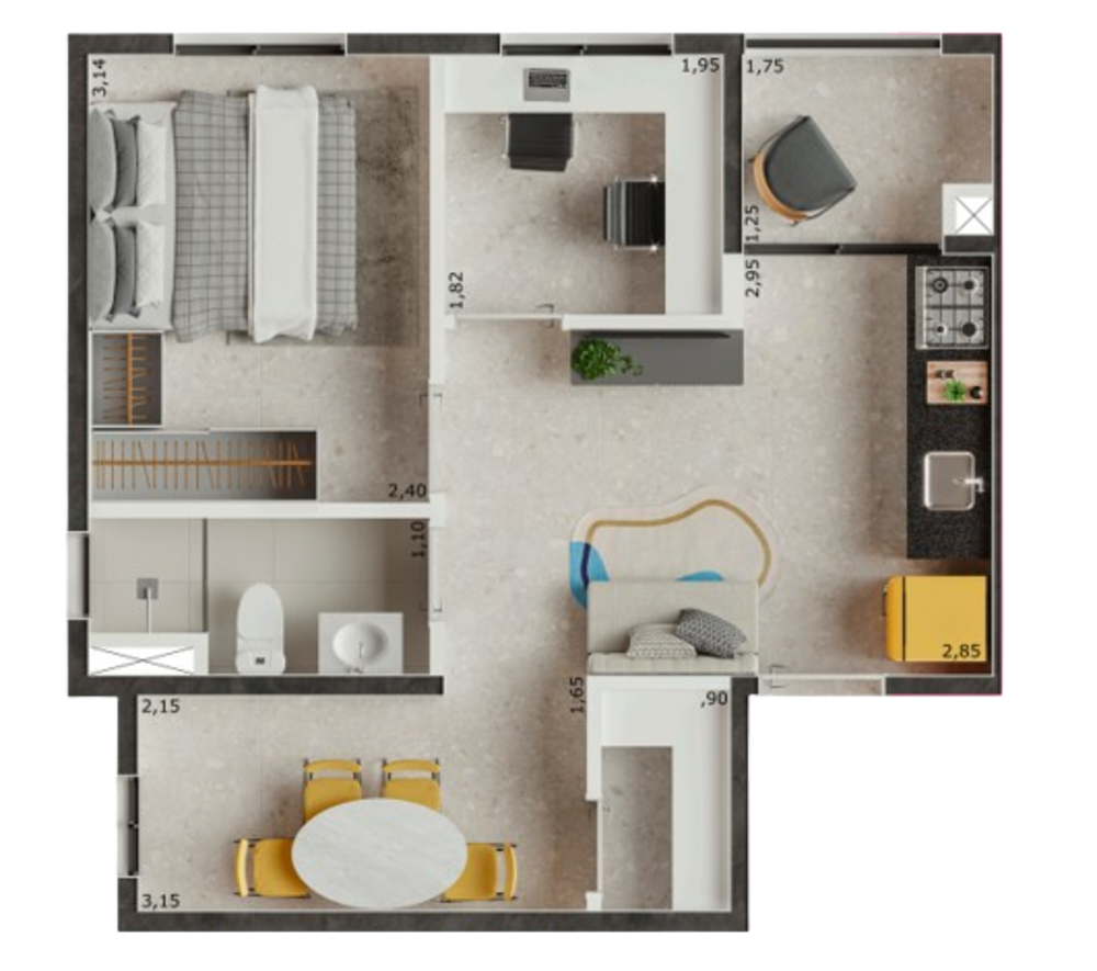 Apartamento, 2 quartos, 53 m² - Foto 7