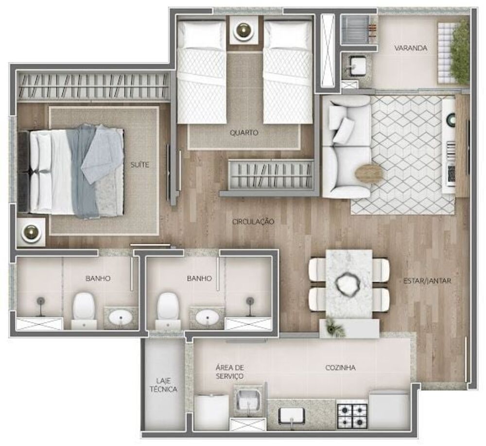Apartamento, 2 quartos, 50 m² - Foto 4